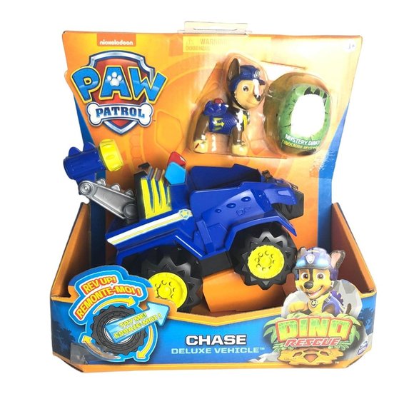 Nickelodeon Paw Patrol Chase Deluxe Vehicle Dino Rescue - Picture 1 of 6
